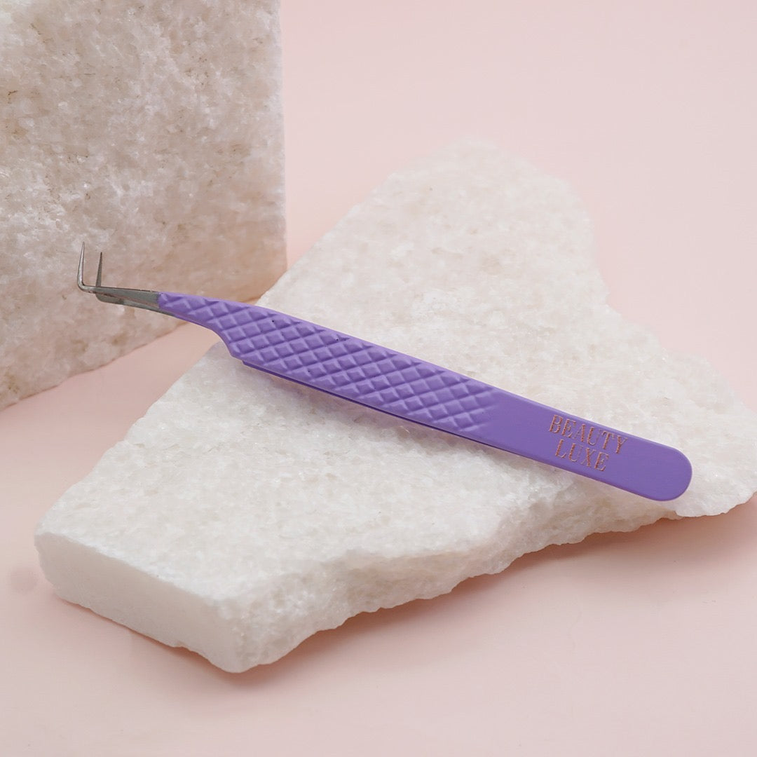 Fibre Grip Wide Fan Perfector Tweezer - Purple